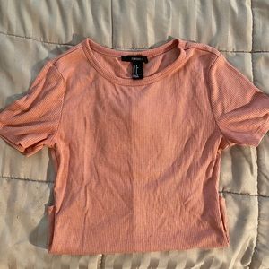 Pink ribbed bodysuit